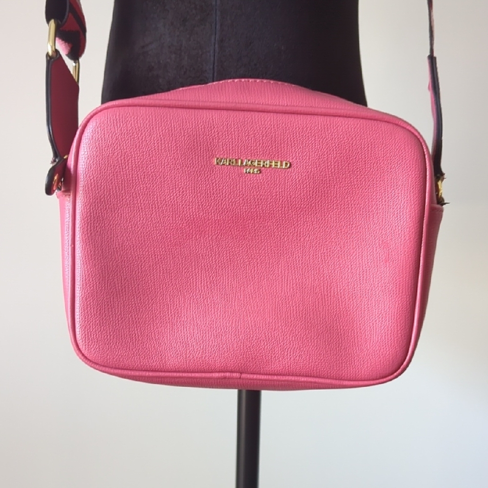 Karl Lagerfeld Pink Crossbody Bag with Gold Hardware - Picture 1 of 6